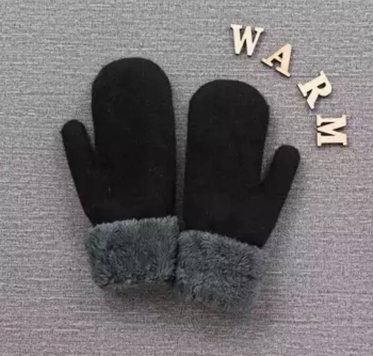 Рукавиці жіночі, рукавиці вязані, рукавиці жіночі модні, рукавиці чорного кольору