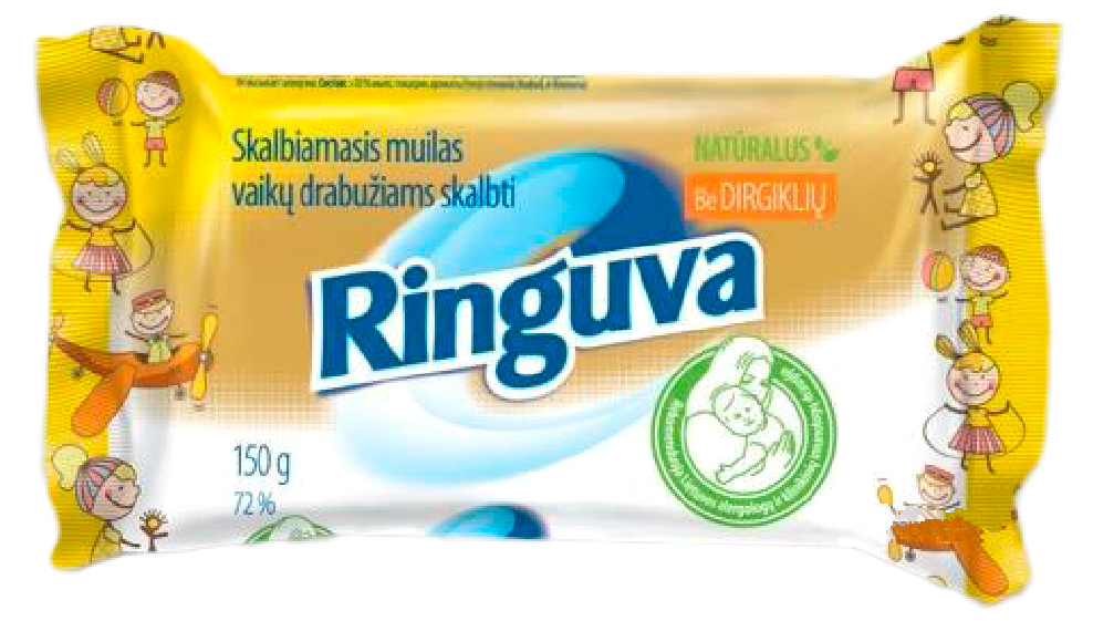 Господарське мило Ringuva 72% для прання дитячих речей (150г.)