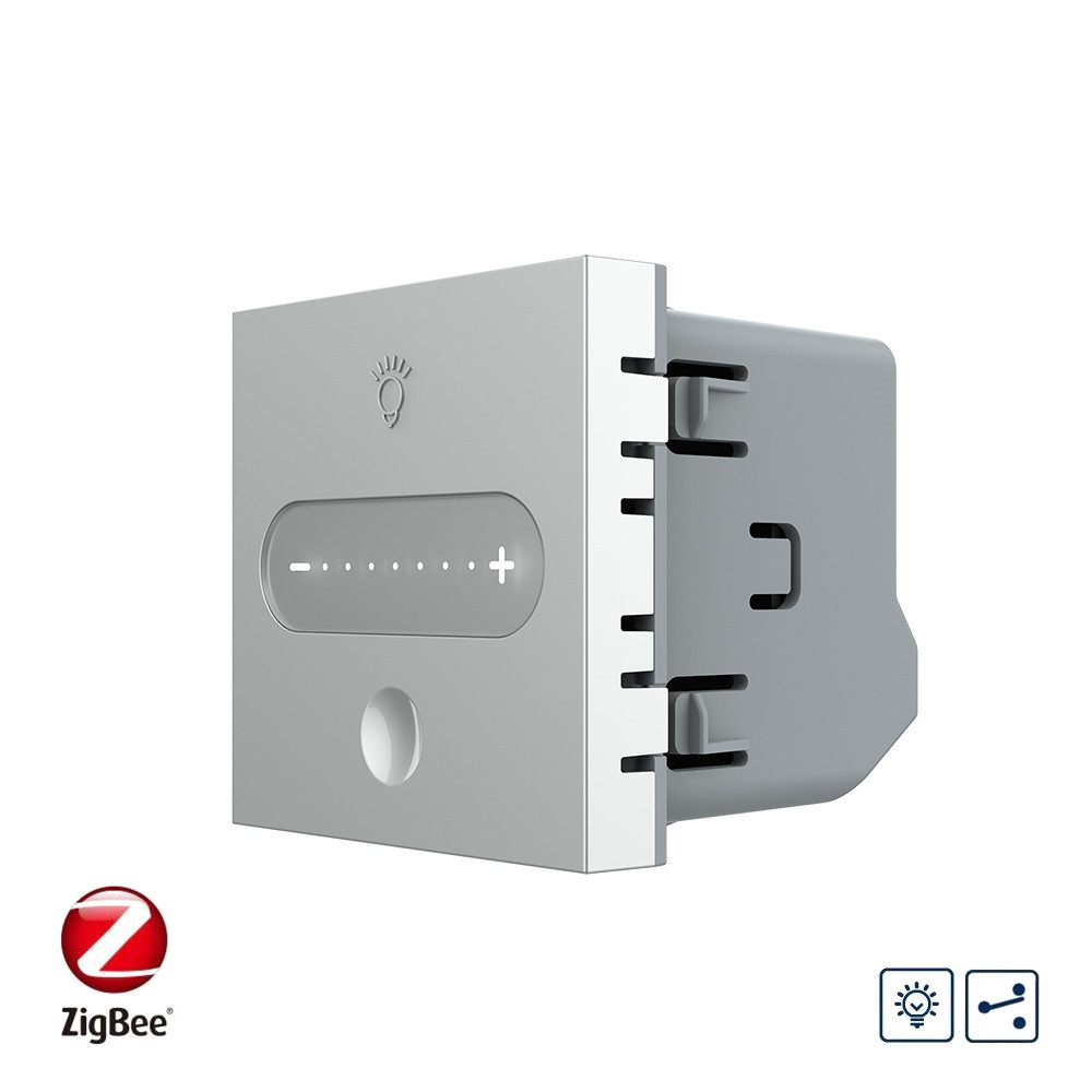 Розумний механізм сенсорний прохідний диммер Livolo сірий ZigBee (VL-FC1SDZ-2IP)