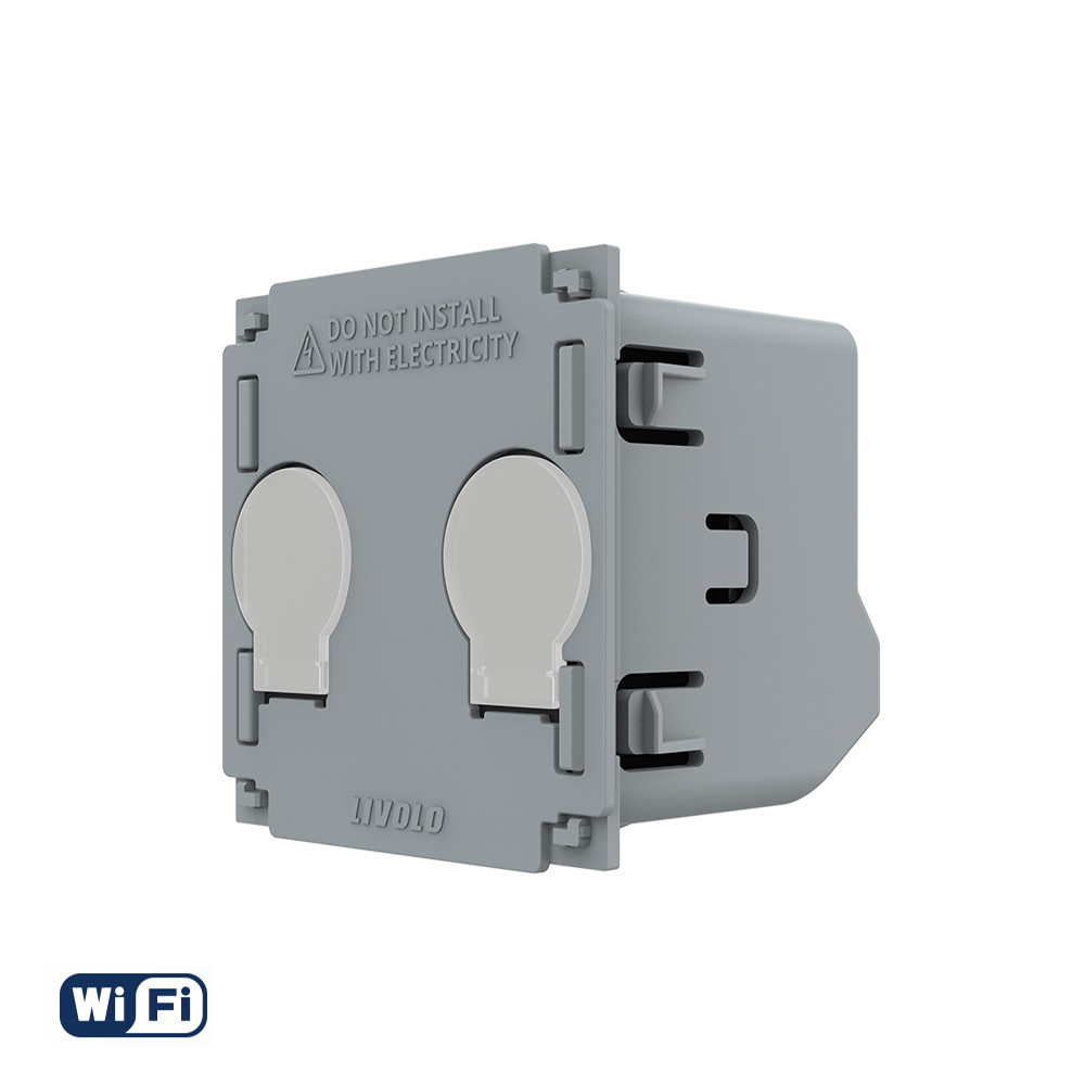Механізм сенсорний вимикач 2 канали Wi-Fi Livolo (VL-FC2NY-2G)