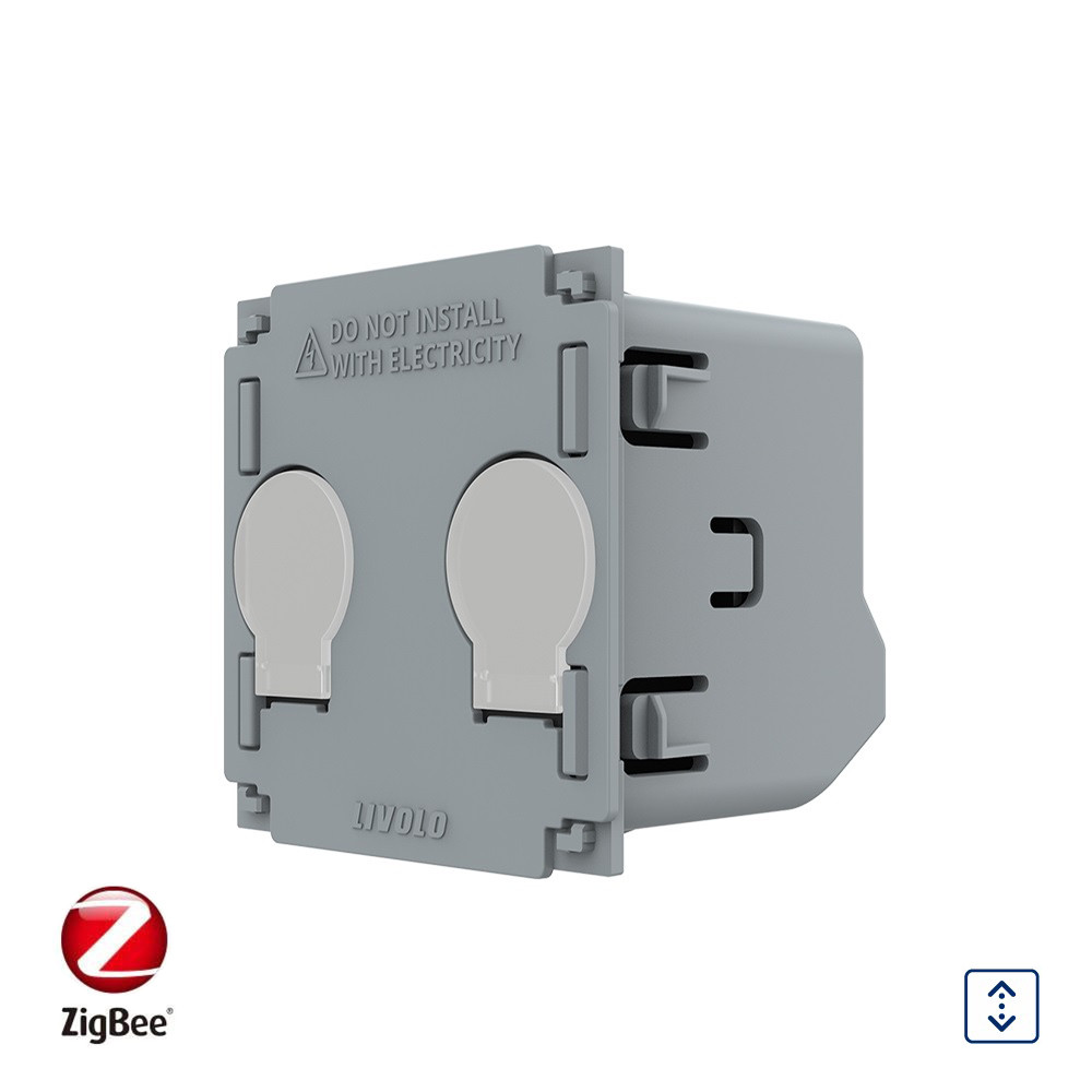 Розумний механізм сенсорний ZigBee вимикач для ролет Livolo (VL-FC2NWZ-2GS21)