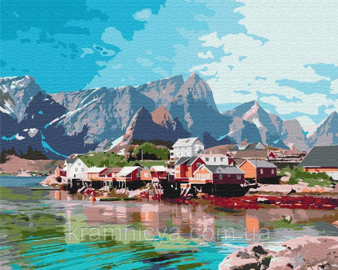 Картина за номерами Містечко в кришталевих горах, 40х50 Brushme (BS52740)