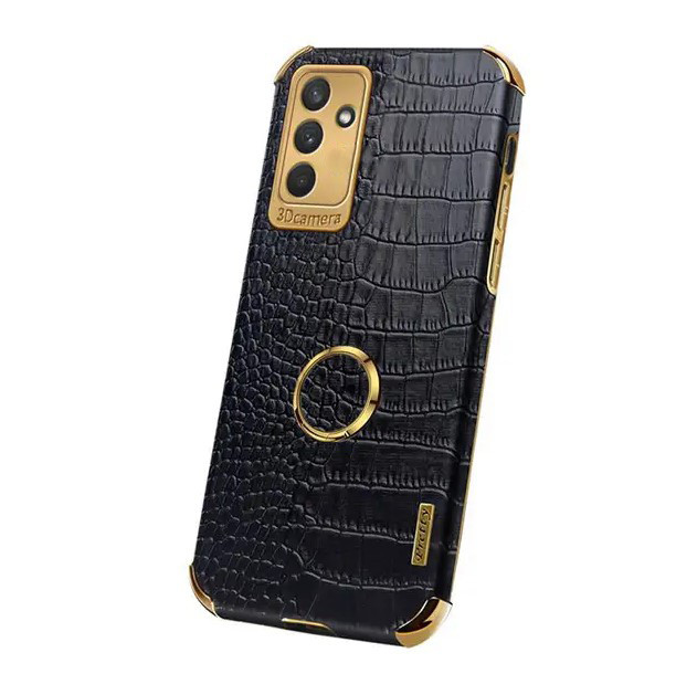 Чохол для Samsung Galaxy M13 4G з тисненням під шкіру крокодила і магнітним утримувачем