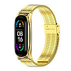 Ремінець MiJobs Asianu Metal Strap для Xiaomi Mi Band 7 Gold, фото 3
