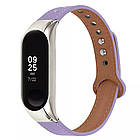 Ремінець Leather Strap для Xiaomi Mi Band 7 Purple, фото 3