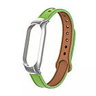 Ремінець Leather Strap для Xiaomi Mi Band 7 Green, фото 3