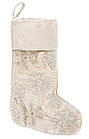 Чулок новорічний для подарунків Lefard з вишивкою 25x50см (877-049)
