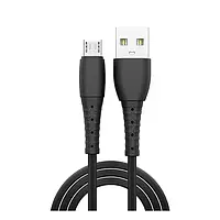 Дата-кабель Grand-X PM01S USB (тато) - micro-USB (мама), 1m Black