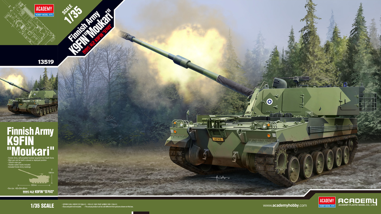 K9FIN Moukari фінська 155-мм САУ. ACADEMY 13519