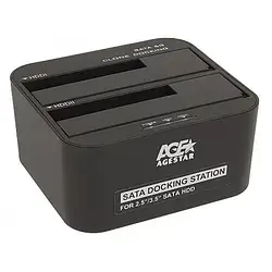 Док-станція для диска AgeStar 3UBT6-6G Black для 2.5/3.5 SATA HDD або SSD USB3.0