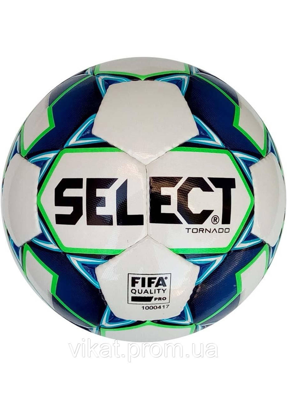 Мяч Футзальный Select Futsal Tornado (FIFA Quality PRO) Белый/синий Уни ...