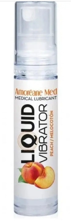 Стимулювальний лубрикант від Amoreane Med: Liquid vibrator — Peach ( рідкий вібратор), 10 ml