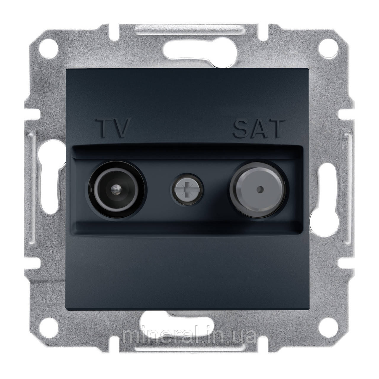 Розетка TV прохідна Schneider Electric EPH3400271 Asfora, антрацит, пластик