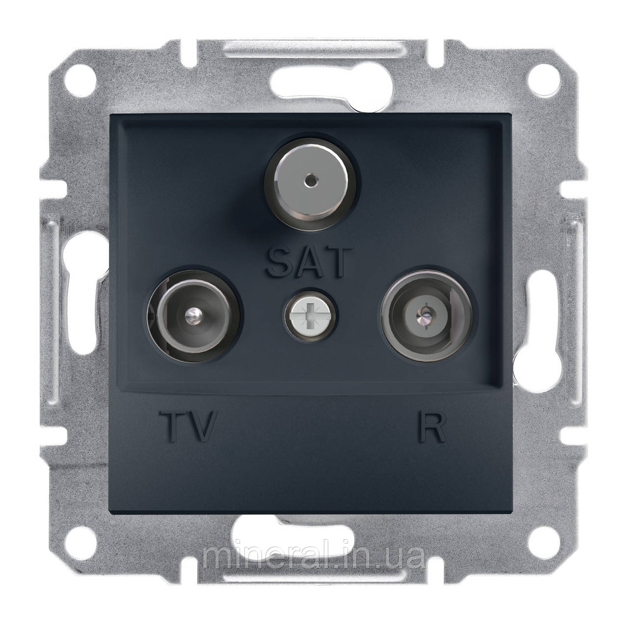 Розетка TV кінцева Schneider Electric EPH3500171 Asfora, антрацит, пластик