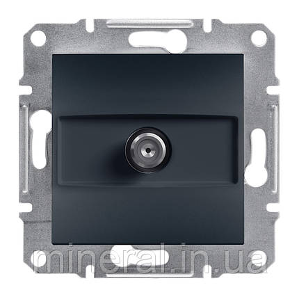 Розетка TV прохідна Schneider Electric EPH3700271 Asfora, антрацит, пластик, фото 1