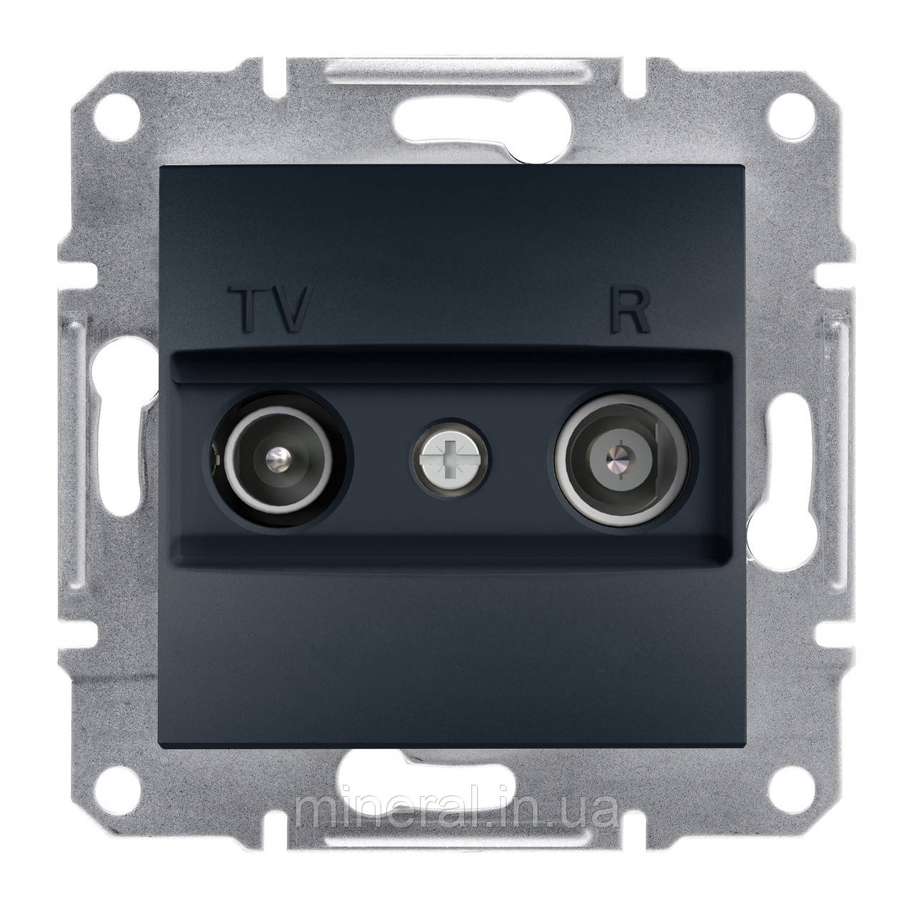 Розетка TV прохідна Schneider Electric EPH3300371 Asfora, антрацит, пластик