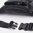Чоловіча шкіряна сумка на пояс Keizer K10023bl-black, фото 4