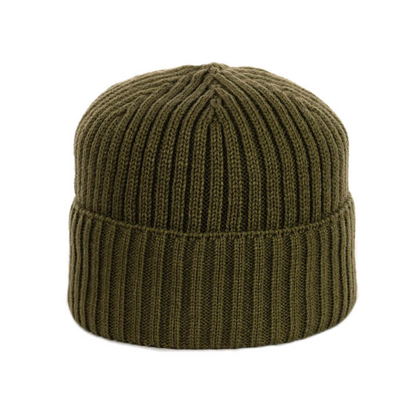 Зимова шапка з відворотом 1*1 хакі, фото 1