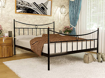 Ліжко двоспальне металеве, двоспальне ліжко для спальні Paris Метакам