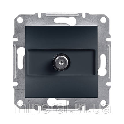Розетка TV кінцева Schneider Electric EPH3700171 Asfora, антрацит, пластик, фото 1