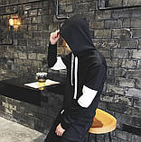 Теплий спортивний костюм чоловічий зимовий на флісі чорний, фото 7