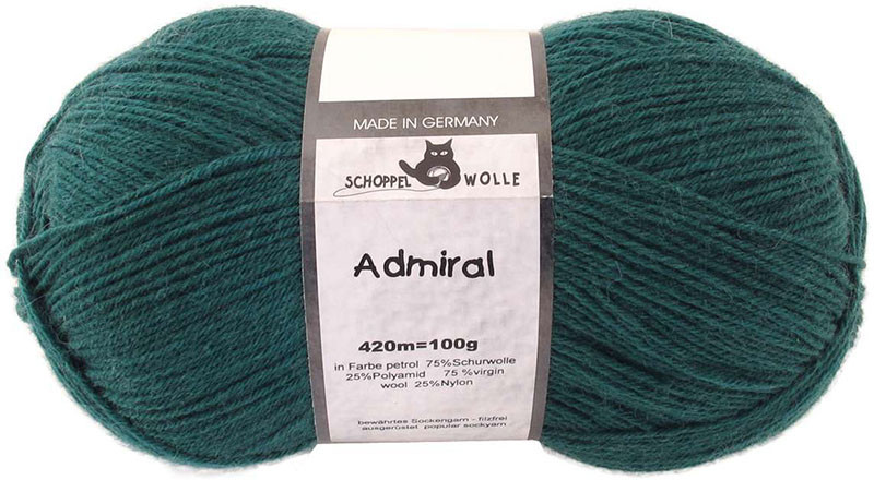 Однотонна шкарпеткова пряжа ADMIRAL 420m/100g