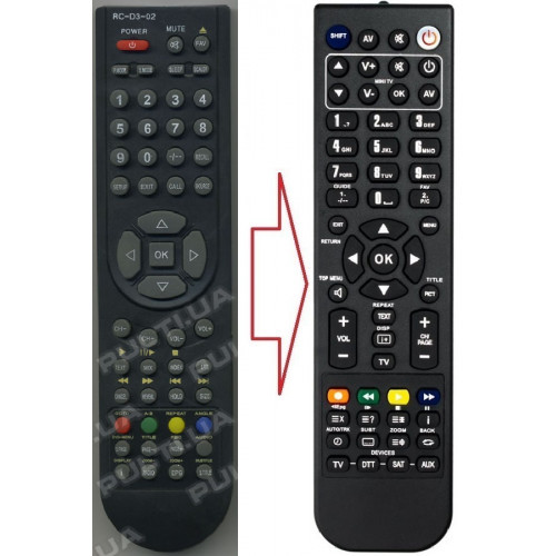 Пульт для телевізора ГОРИЗОНТ RC-D3-02 (аналог), фото 1