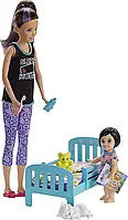 Игровой набор Барби Barbie Skipper Babysitters Inc. Bedtime Няня Скиппер Время сна GHV88
