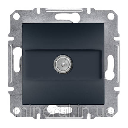 Розетка TV прохідна Schneider Electric EPH3200371 Asfora, антрацит, пластик, фото 1