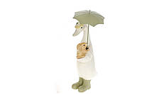 Декоративная статуэтка Гусак под зонтом, 18см