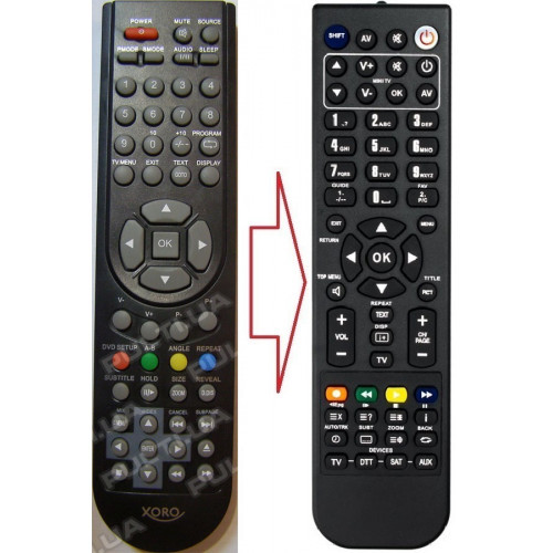 Пульт для телевізора XORO HTC 2003 LCD (аналог), фото 1