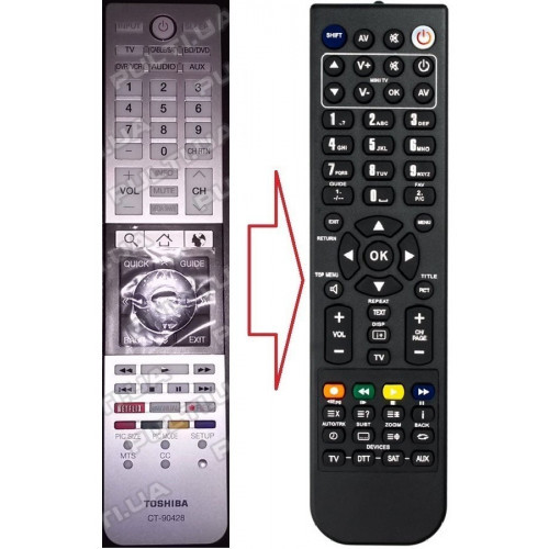 Пульт для телевізора TOSHIBA CT-90428 (аналог), фото 1