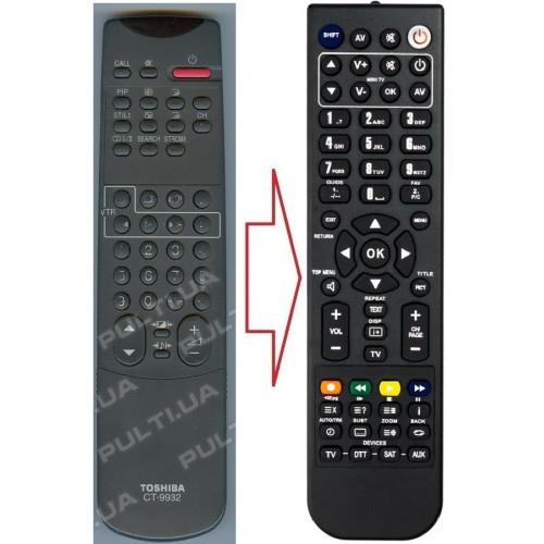 Пульт для телевізора TOSHIBA CT-9932 (аналог), фото 1