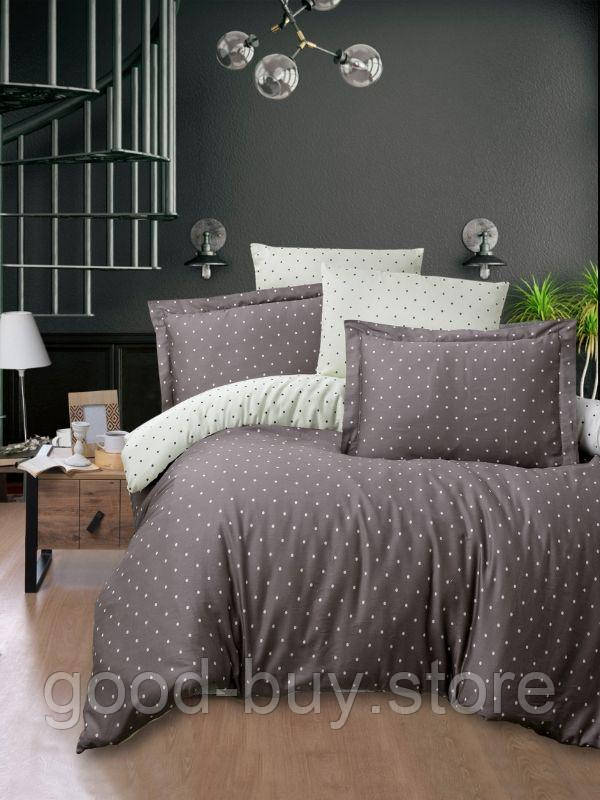 First Choice Point brown постільна білизна сатин евро 200х220