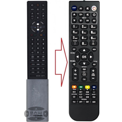 Пульт для телевізора TOSHIBA CT-90378 (аналог), фото 1
