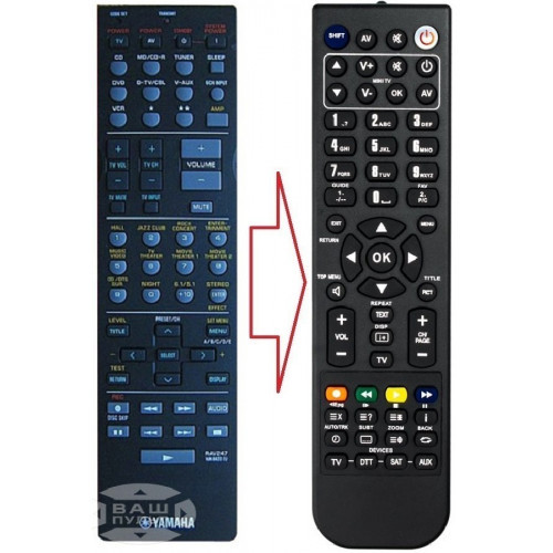 Пульт для YAMAHA RAV247 (аналог), фото 1
