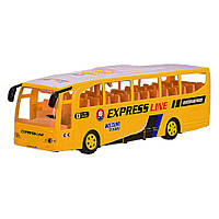 Детская игрушка Автобус Bambi 1578 со звуком и светом Желтый, Land of Toys