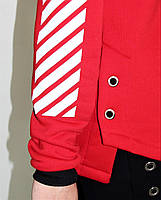 Костюм для дівчинки утеплений Чорно-червоного кольору костюм-двійка з капюшоном вік 6-10 років, фото 3