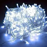 Гирлянда бахрома 200 LED, холодный белый, 5*5.5м, прозрачный провод