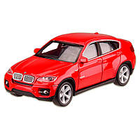 Машина металлическая BMW X6 "WELLY" 44016CW масштаб 1:43 Красный, World-of-Toys