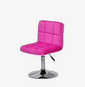 Стілець підйомно-поворотний на одній ніжці регульований ARNO CH-BASE оксамит , малина В-1023