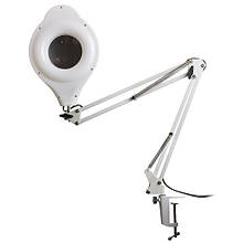 Настільна світодіодна LED лампа - лупа на 24 Вт. (120 світлодіодів) на струбціні