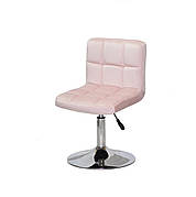 Стілець підйомно-поворотний на одній ніжці регульований ARNO CH-BASE оксамит , рожевий В-1021