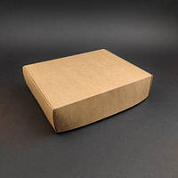 Коробка для суши крафтовая ламинированная с крышкой, 21*17*5 см