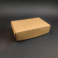 Коробка для суши крафтовая ламинированная с крышкой, 19*13*5 см