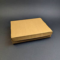 Коробка для суші крафтова ламінована з кришкою, 25*20*5 см