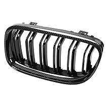 Решітка ноздрі BMW (БМВ) 3 series Е90 Е91 LCI (2009-2012) Глянець 2 ребра Карбон, фото 6