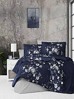 First Choice Arya Navy blue постільна білизна сатин євро 200х220