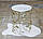 Кавовий стіл Великий з металу та мармуру листям Гінкго золото Гранд Презент 60647/Б, фото 2