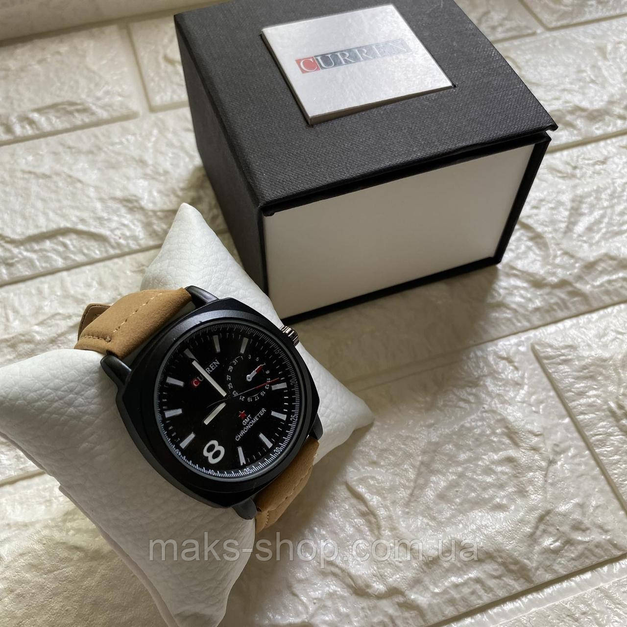 Модные мужские наручные часы Curren в подарочной коробочке | Стильные и качественные часы для мужчин на руку - фото 3 - id-p1711707186